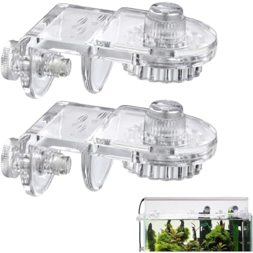 Aquarium Glasabdeckung Clip 2 Stück Glasabdeckungsclip für Aquarien Acryl-Aquarium-Deckel Stützhalter-Clips Acryl-Aquarium-Glasabdeckungs-Clip Haubenstützhalter für randloses Aquarium-Zubehör (1 SET) von Bimhayuu