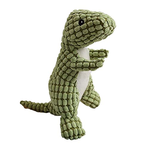 Bimhayuu Dino Spielzeug 25CM Hund Hund Kauspielzeug mit Dino Design Kuscheltier Hund Quietschende Hundespielzeuge Kuscheltier Hund Gefüllte Hundespielzeug für Mittlere Kleine Hunde (Grün) von Bimhayuu