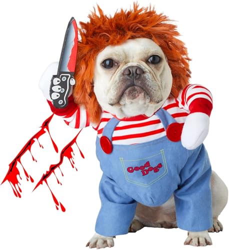 Bimhayuu Haustier-Hundekostüm, lustiges Halloween-Kostüm, niedliche Hundekleidung, Party, Cosplay-Kostüm für kleine, mittelgroße und große Hunde, Katzen, Welpen, Urlaub, cooles Hunde-Outfit, gruselige von Bimhayuu