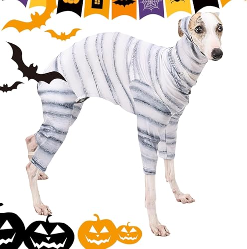 Bimhayuu Hund Halloween Kostüme, Tragbare Mama Skelett Haustier Kleidung, Hund Halloween Mumie Kleidung, Lustiges Haustier Cosplay Kostüm für Halloween Cosplay Partys (S) von Bimhayuu