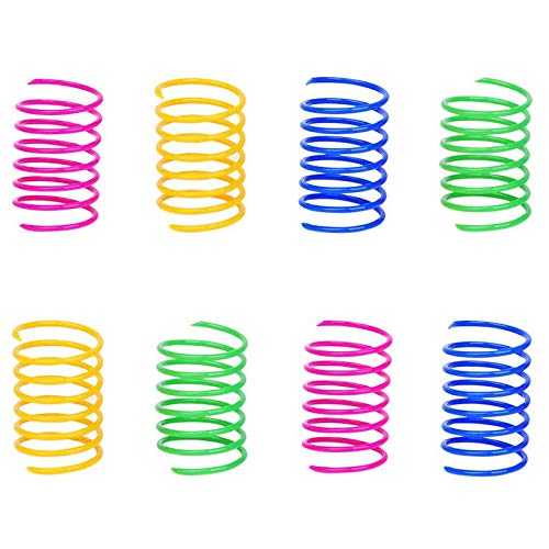 Bimhayuu Katzenspielzeug mit Spiralfeder, buntes Frühlingsspielzeug, interaktives Spielzeug, um Zeit zu vertreiben und fit zu bleiben, für die Jagd, Kätzchen, Spielzeug, mehrfarbig (8 Stück) von Bimhayuu