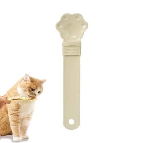 Katzen Feeder Katzen Food Spoon Cat Strip Squeeze-Löffel Katzen Feed Strip Squeeze Löffel Katzen-Futterlöffel Flexibler Haustierlöffel multifunktionaler Katzen-Snack-Löffel Katze Fütterung (Grün) von Bimhayuu