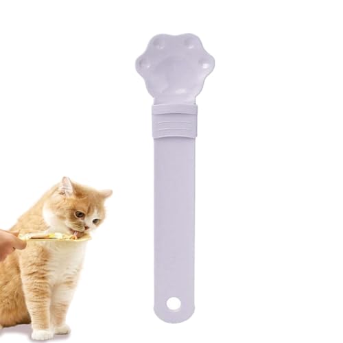 Katzen Feeder Katzen Food Spoon Cat Strip Squeeze-Löffel Katzen Feed Strip Squeeze Löffel Katzen-Futterlöffel Flexibler Haustierlöffel multifunktionaler Katzen-Snack-Löffel Katze Fütterung (Lila) von Bimhayuu