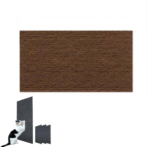 Selbstklebend Kratzteppich Katze Wand DIY Climbing Cat Scratcher Trimmbare Selbstkleber Kratzmatte Katze Selbstklebend Kratzteppich Katze Wand Kratzbretter Kratzmöbel Schutzung (40*200CM,Braun) von Bimhayuu