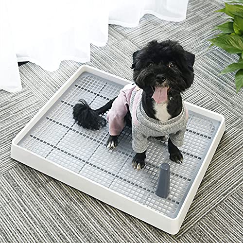 Katzenklo Innen Hund Töpfchen Training Toilette Haustier Toilette for kleine Hunde Katzen Katze Wurf Box Welpen Pad mit Säulenablage Pad Haustierbedarf Katzentoilette von BinOxy