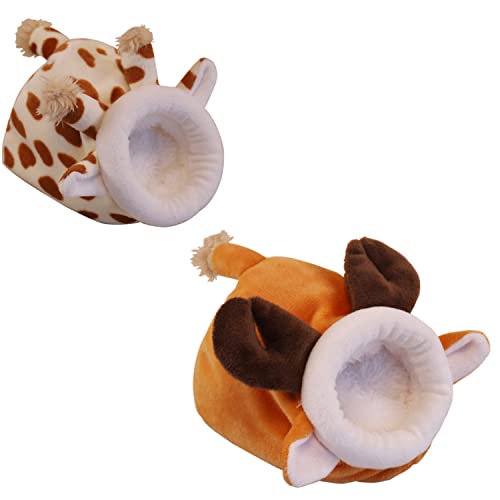 Binblin 2PCS Kuschelsack Meerschweinchen Höhle Waschbar Kaninchen Kuschelhöhle Kuschelig Winter Gemütliches Kleintierbetten Für Zwergkaninchen,Chinchilla,Hamster von Binblin