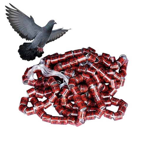 Biniveil 50pieces Vogelbeinbänder | Vögel Fußringe | Taubenidentifikationsringe | Taubenbeinband | Geflügelidentifikationsbänder | Pegeon Accessoires für Chick Entenpigeon Gans 8mm von Biniveil