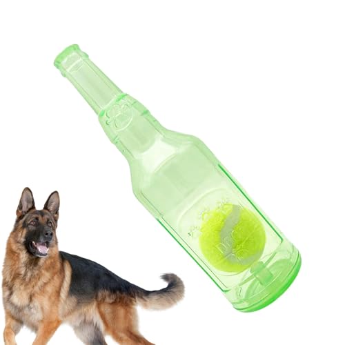 Biniveil Flaschen-Kauspielzeug für Hunde, Hundespielzeug, Wasserflaschen-Zerkleinerer | Kreatives Welpen-Quietschspielzeug - Haustierbedarf-Flasche mit Ballspielzeug, von Biniveil