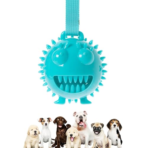 Biniveil Hundespielzeugbälle, Hundespielzeug mit Leckerlispender | Einzigartiges Haustier-Beißspielzeug in Tierform mit großem Auge | Mehrzweck-Spielzeug zur Leckerli-Futterausgabe für Hunde, von Biniveil