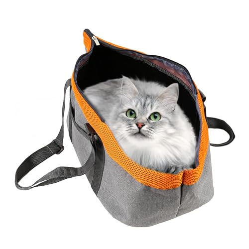 Biniveil Katzentragetasche, wasserdicht, Katzentragetasche, verstellbare Haustier-Tragetasche, Schultertasche, Brusttasche, tragbare Haustier-Reisetrage für Outdoor, Katze von Biniveil