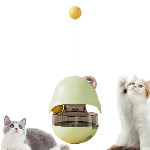 Biniveil Leckerli-Puzzle-Spielzeug für Katzen – Interaktives Trainingsball-Spielzeug | Interaktive Kätzchen-Übung Gewichtsverlust Spaß Ball Katze Slow Food Dispensing Feeder mit Katzenminze Bälle für von Biniveil