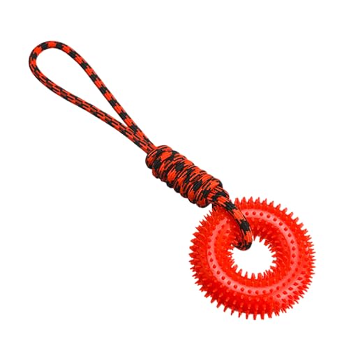 Biniveil Quietschspielzeug Für Hunde, Stachelring Kauspielzeug Trainer, Kauhilfe Mit Seil Gegen Langeweile Für Welpen Und Hunde Mittel Groß Draußen Biniveil Quietschspielzeug Für Hunde, Stachelring Kauspielzeug Trainer, Kauhilfe Mit Seil Gegen Langeweile Für Welpen Und Hunde Mittel Groß Draußen von Biniveil