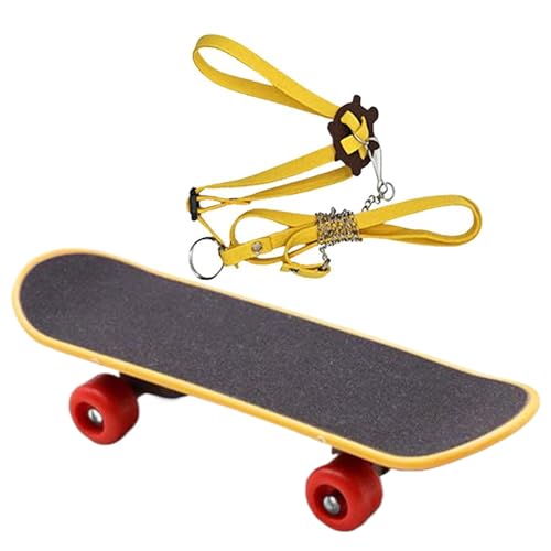 Biniveil Schildkrötenseil und Skateboard-Set, Schildkrötenseil und Geschirr | Tragbares Bartagamen-Seil-Reptilien-Skateboard | Wiederverwendbares Schildkröten-Skateboard-Spielzeug, Trainingsgeschirr von Biniveil