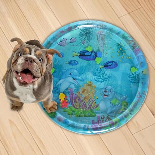 Biniveil Wasser Sensory Matte | Sensory Wasser Spielmatte | Aufblasbare Wasser-Matte | Interaktive Katze Spielzeug Wasser-Pad | Sensory Entwicklung Wasser Spielmatte | Sommer Spielzeug von Biniveil