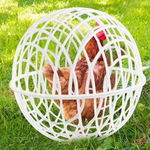 Hühnerkäfig | Boule -verdrängte Mobile Chicken Coops | Runde Hen Cage rundable | Für die Außenseite, Tauben, Kaninchen, Enten | Für den Gebrauch außerhalb der Farm von Biniveil