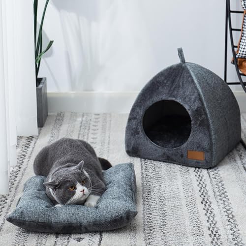 Katzenhaus Für Draußen | Katzenbett | Katzenhöhle Katzen | Haustiere Schutz Bett | Faltbares Katzenbett | Pet House Mit Abnehmbarem Matte Für Kleines Haustier Innen Wetterfestes von Biniveil