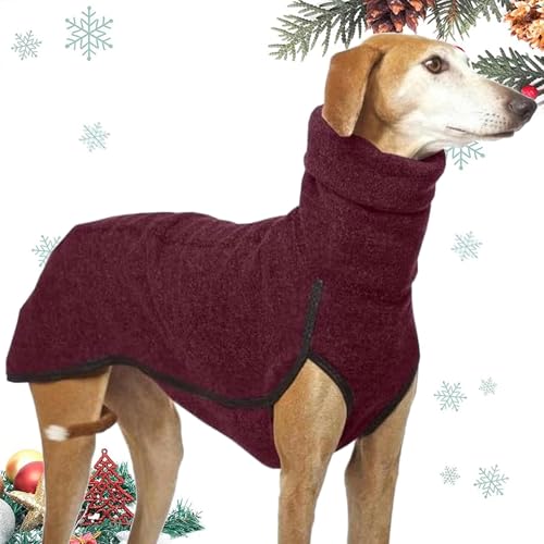 Whippet-Pullover für Hunde, superweiches Korallen-Fleece, Haustier-Pullover, Windhunde, Winter-Sweatshirt für Hunde, Pyjama, Hundemantel für und Winter von Biniveil