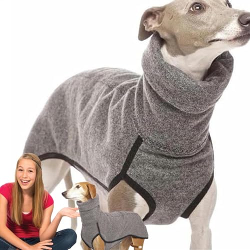 Whippet-Pullover für Hunde, superweiches Korallen-Fleece, Haustier-Pullover, Windhunde, Winter-Sweatshirt für Hunde, Pyjama, Hundemantel für und Winter von Biniveil