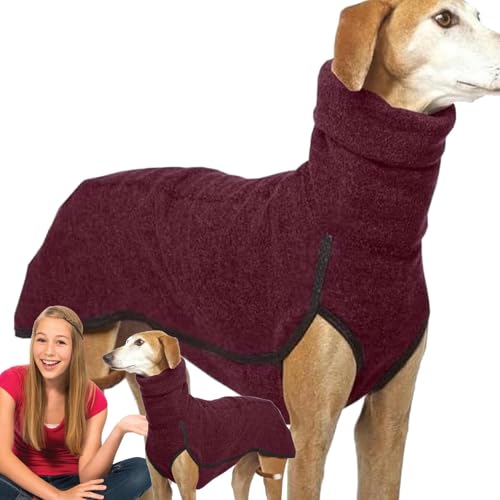 Whippet-Pullover für Hunde, superweiches Korallen-Fleece, Haustier-Pullover, Windhunde, Winter-Sweatshirt für Hunde, Pyjama, Hundemantel für und Winter von Biniveil