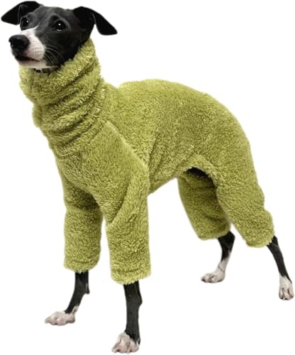 BinwoLoBLM Fleece-Overall für Hunde, Ganzkörpermantel mit Beinen, weicher und Warmer Schlafanzug für Hunde, Winterkleidung für italienische Windhunde, für kleine, mittelgroße und große Hunde von BinwoLoBLM