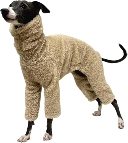 Fleece-Overall für Hunde, Ganzkörpermantel mit Beinen, weicher und Warmer Schlafanzug für Hunde, Winterkleidung für italienische Windhunde, für kleine, mittelgroße und große Hunde von BinwoLoBLM