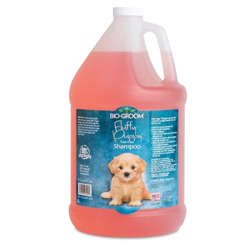 BIO-GROOM - Fluffy Puppy Hundeshampoo - Welpensicheres Shampoo - Speziell für empfindliche Haut und zartes Fell von Welpen - Mildes, rückstandsfreies, tränenfreies Welpenshampoo - 3.8 L von Bio-groom