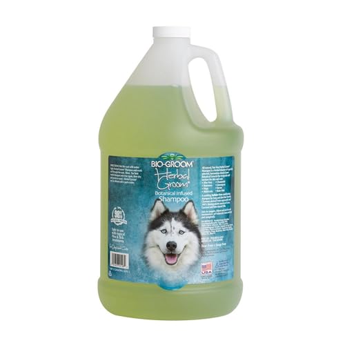 BIO-GROOM - Herbal Groom - Natürliches Kräutershampoo - Hundeshampoo und Welpenshampoo - Mit 8 reinen Pflanzenextrakten - Für Lang- und Kurzhaarige Rassen - Frei von Parabenen - 3.8 L von Bio-groom