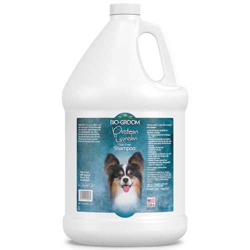 BIO-GROOM - Protein Lanolin Hundeshampoo - Sulfatfrei und Tränenfrei - Schnelles Ausspülen ohne Rückstände - Mit Sojaprotein - Ohne Parabene und künstliche Verdickungsmittel - 3.8L von Bio-groom