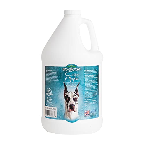 Bio-Groom - Crisp Apple Hundeshampoo - Mit Aloe Vera und Kamille Duft - Tierversuchsfreies und Seifenfreies Naturshampoo - Frei von Parabenen - Geeignet für Welpen und Kätzchen - 3,8 l von Bio-groom