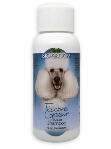 Bio-Groom - Econo-Groom - Hochkonzentriertes Hundeshampoo und Welpenshampoo - Konzentriert 30:1 - Mild, Hypoallergen, Tränenfrei - Verleiht Fülle und Glanz - 59 ml von Bio-groom