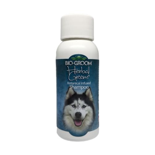 Bio-Groom - Herbal Groom - Natürliches Kräutershampoo - Hundeshampoo und Welpenshampoo - Mit 8 reinen Pflanzenextrakten - Für Lang- und Kurzhaarige Rassen - Frei von Parabenen - 59 ml von Bio-groom