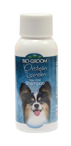 Bio-Groom - Protein Lanolin Hundeshampoo - Sulfatfrei und Tränenfrei - Ausspülen ohne Rückstände - Mit Sojaprotein - Ohne Parabene und künstliche Verdickungsmittel - 59 ml von Bio-groom