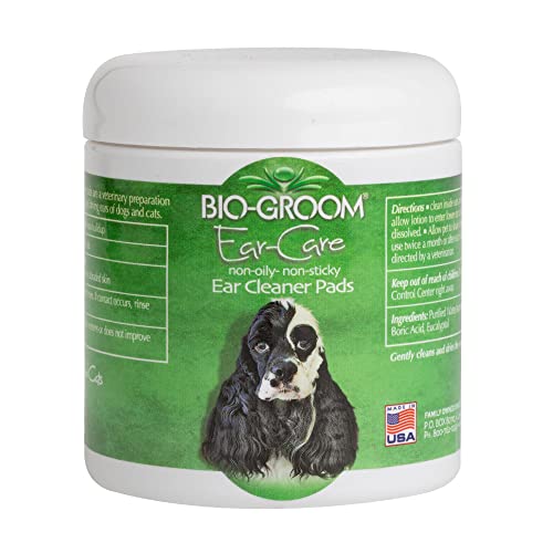 Bio-Groom - Reinigungspads für Katzen und Hundeohren - Reinigt den Gehörgang - Entfernt Gerüche - Ohne klebrige Rückstände - 25 Pads von Bio-groom