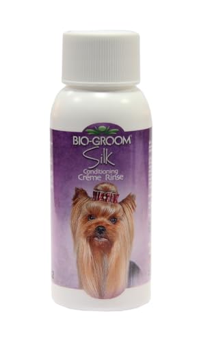 Bio-Groom - Silk Creme Hundespülung - Feuchtigkeitsspendende Pflegespülung - Hundezubehör für empfindliche Haut - Tierversuchsfrei, ohne Parabane, Silikone und gängigen Allergenen - 59 ml von Bio-groom