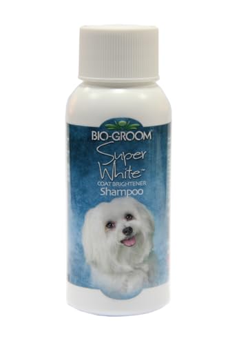 Bio-Groom - Super White Hundeshampoo - Für weißes und helles Fell - Aufhellendes Shampoo - Verleiht dem Fell Glanz - Mit Sojaprotein - 59 ml von Bio-groom