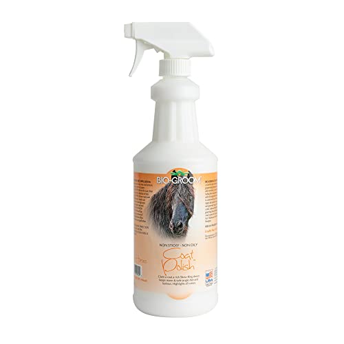 Bio-Groom - Horse Coat Polish - Glanz Spray-On für Pferde - Glättet das Fell - Entfernt Verfilzungen - Zum Aufsprühen - Für alle Fellfarben - 946 ml von Bio-groom