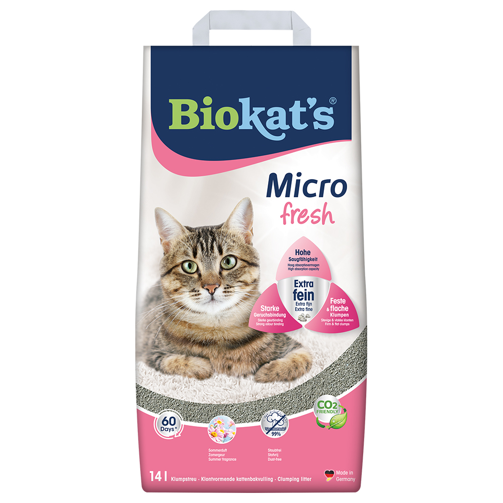 Biokat's Micro Fresh Katzenstreu Sparpaket: 2 x 14 l von BioKat's