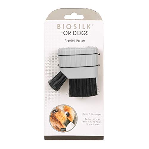 BioSilk for Pets Gesichtsbürste Hunde, silber von BioSilk