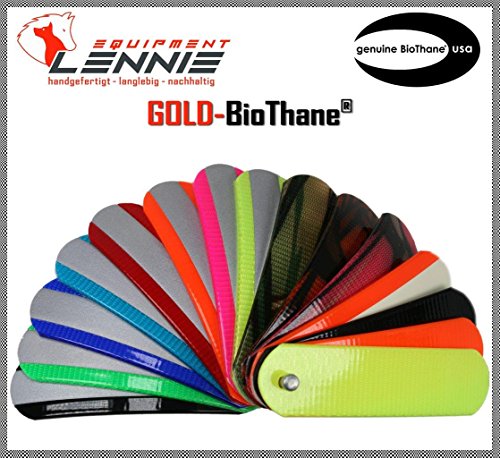 BioThane Meterware, Gold Standard, 13-38 mm breit, ca. 2,5 mm dick, viele Farben, 13mm, Neon-Orange von BioThane