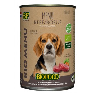 BF Petfood Biofood Organic Rund Bio Menu Hunde-Nassfutter (Dosen 400 g) 12 x 400 g von Biofood