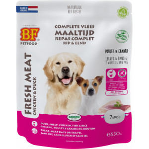 BF Petfood Frischfleisch Huhn mit Ente Hundefutter Portionspackungen 3 x 630 g von Biofood