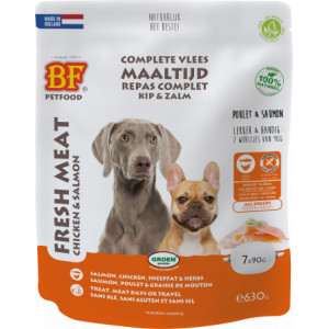 BF Petfood Frischfleisch Huhn mit Lachs Hundefutter Portionspackungen 3 x 630 g von Biofood