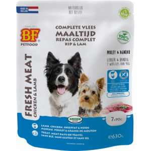 BF Petfood Frischfleisch Huhn mit Lamm Hundefutter (Portionspackungen) 3 x 630 g von Biofood