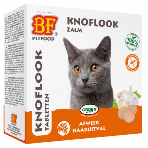 BF Petfood Knoblauchtabletten - Lachs Katzensnack 4 Packungen von Biofood