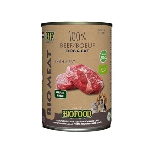 Biofood 12x400 gr Organic Hond rund menu blik hondenvoer von Biofood