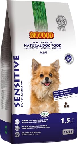 Biofood Premium Trockenfutter für kleine Hunde, sensitiv, Mini, 1,5 kg von Biofood