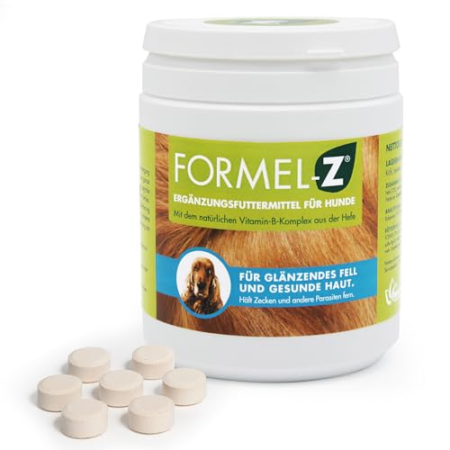 FORMEL-Z ® Fellpflege & Zeckenschutz Hund | Gegen Zecken & andere Parasiten | Ohne Chemie | 365 Tabletten | Von Experten entwickelt | Mit natürlichem Vitamin-B-Komplex | Zeckenmittel für Hunde von Formel-Z