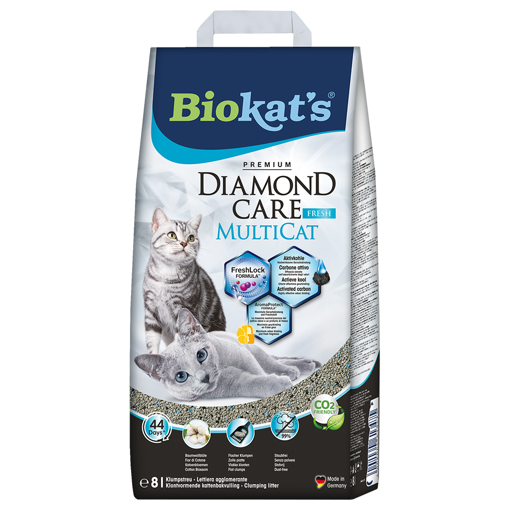 Biokat's Diamond Care MultiCat Fresh Katzenstreu - Sparpaket: 2 x 8 l von BioKat's