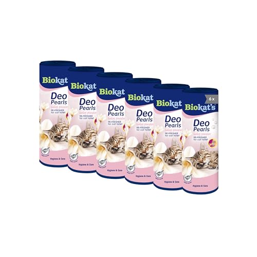 Biokat's Deo Pearls Baby Powder - Streuzusatz mit Duft für Frische und feste Klumpen in der Katzentoilette - 6 Dosen (6 x 700 g) von Biokat's