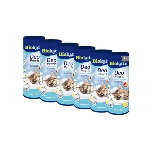 Biokat's Deo Pearls Cotton Blossom - Streuzusatz mit Duft für Frische und feste Klumpen in der Katzentoilette - 6 Dosen (6 x 700 g) von Biokat's